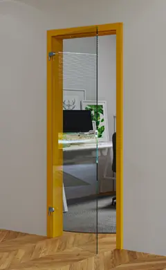 Fotografie celoskleněných dveří